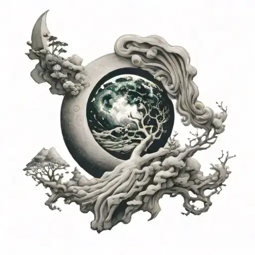 Arch Over Moon Male Sleeve