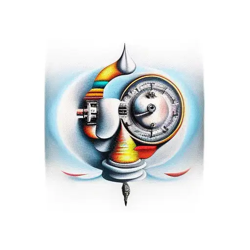 Bicep And Shoulder Tattoo In The Style Of Salvador Dali