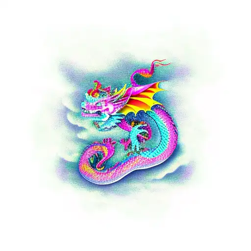 Dragon With Flower