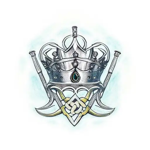 Celtic Crown Of Bone And Blade