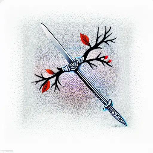 Sword With Tree Handle