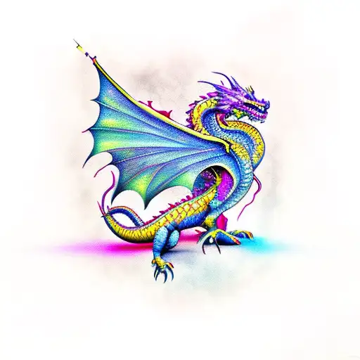 Dragon With Gems Forearm