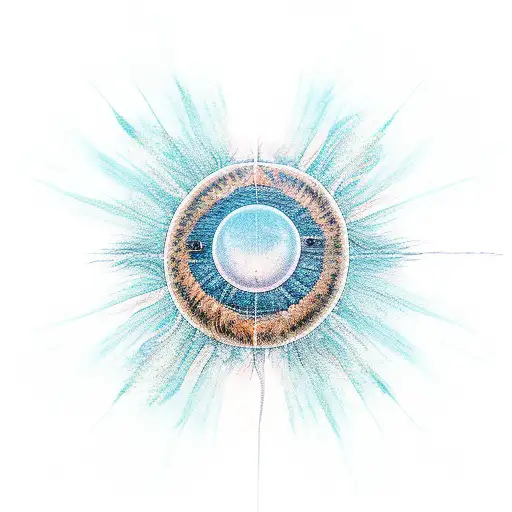 A Serene Beach With Palm Trees And A Rising Sun