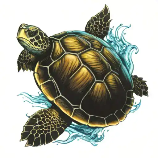 Turtle Swimming Gracefully