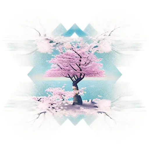 Cherry Blossom Tree Geometric