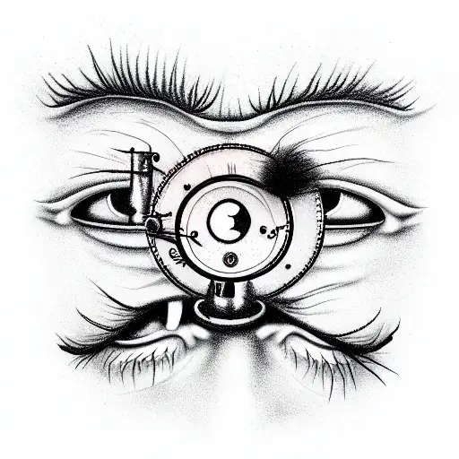 Black And White Clockwork Orange Eye