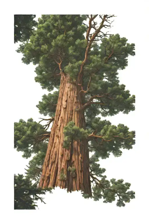 Redwood Forest Looking Up From Ground