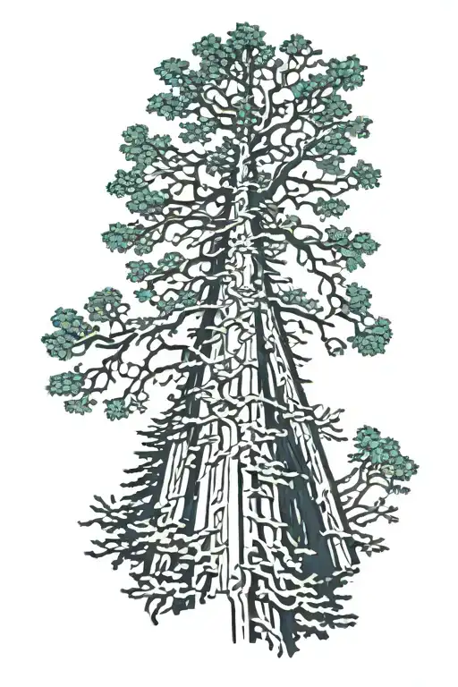 Redwood Forest Looking Up From Ground