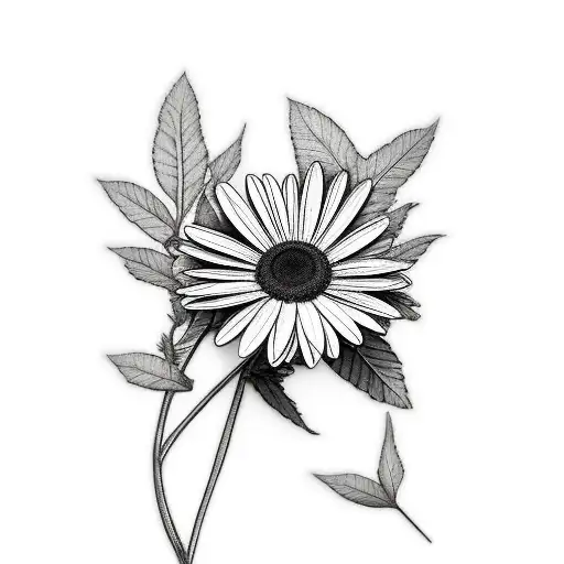 Daisy With Leaves Long