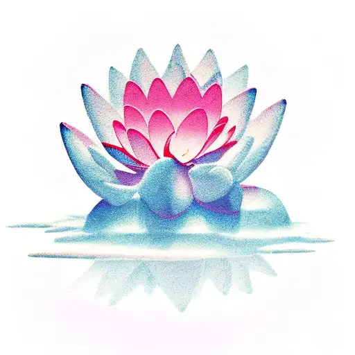 Small Lotus Flower On A Cloud