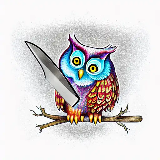 Cheesey Owl With Knife