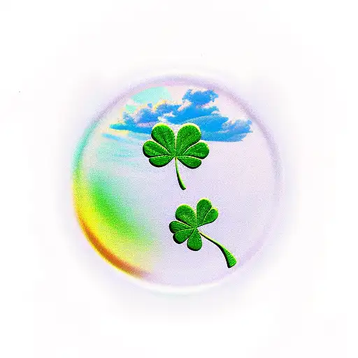 A Car Rim With A Lucky Four-leaf Clovers