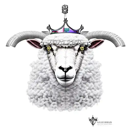 A Rich Sheep Man With A Crown