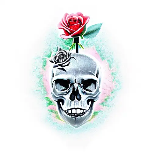 Skull Dagger Rose