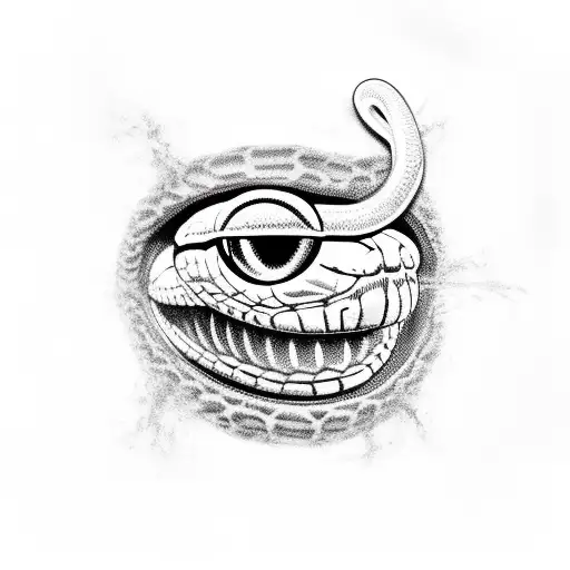 Snake Crawling From An Eye