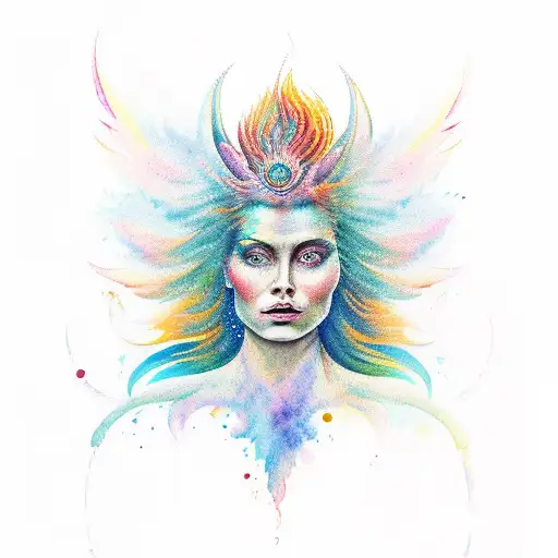 Watercolor Goddess Phoenix