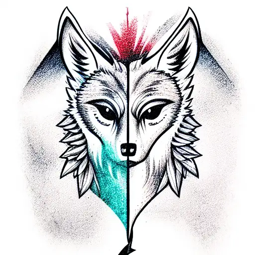 Wolf Holding A Harpoon