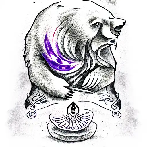 Tarot Card Strength With Bear