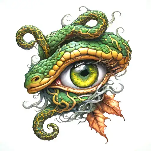 Medusa Eyes And Snakes