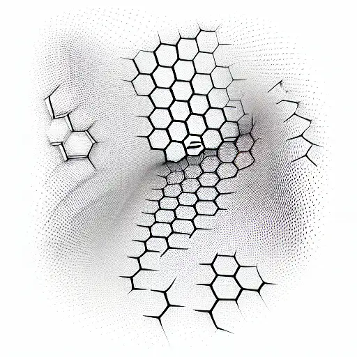 Honeycomb Sleeve With Light Shading On One Side For A 3D Effect