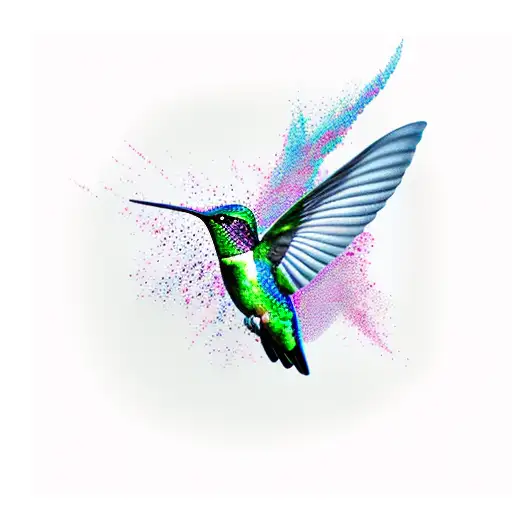 Hummingbird With Breast Cancer Ribbon