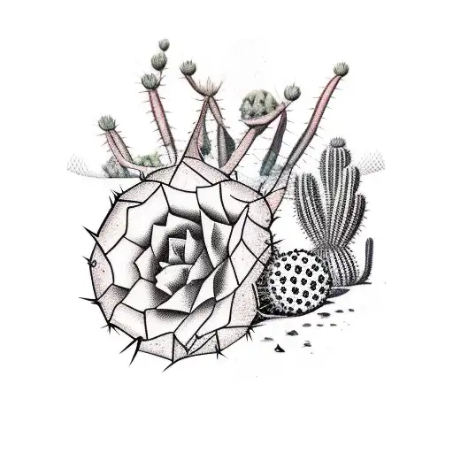 Cactus With Skull