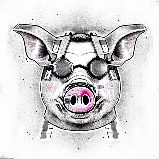 Cyberpunk Pig