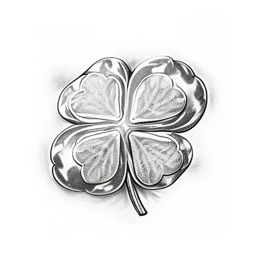 4 Leaf Clover With The Number 143 On Leaves