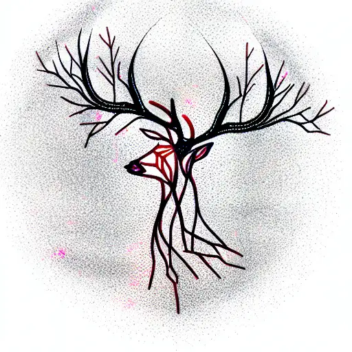 Tree Of Life Deer Constellation Infinity Symbol