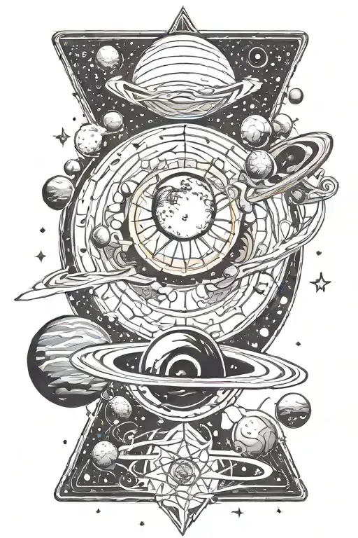 Northern Star Tear In The Skin W Outer Space Surrounded By Planets And A Black Hole