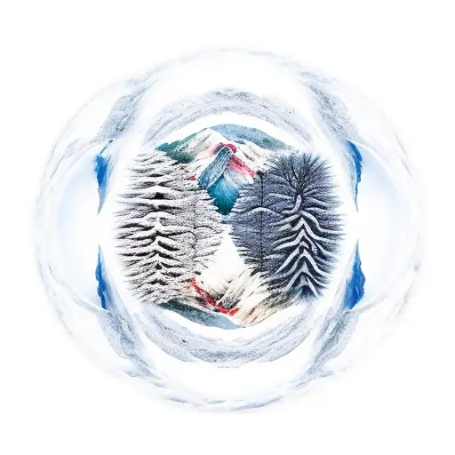 Yin And Yang Cold And Forest And Desert And Sun On The Other Side