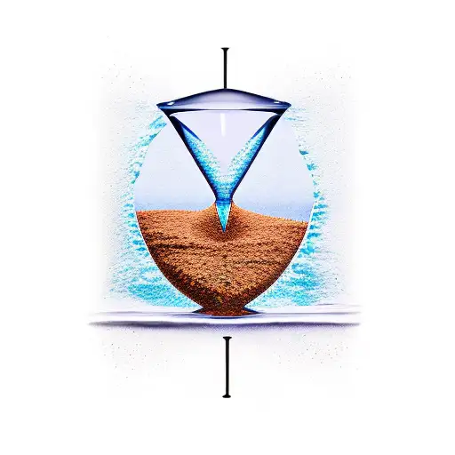 Hourglass Cracked And Sand Flowing Out