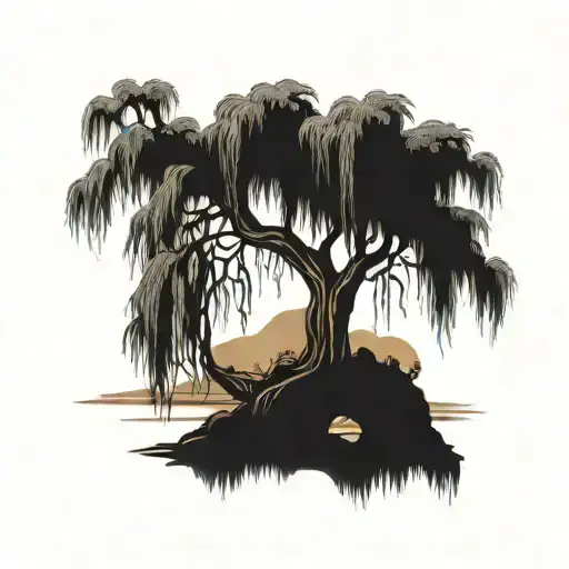 Weeping Willow Tree Intertwined