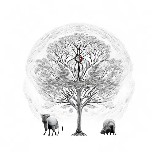 Tree Of Life With Animals