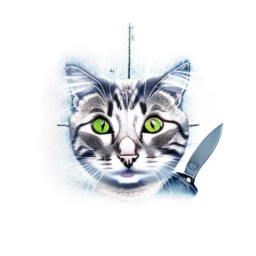 Cat With Knife