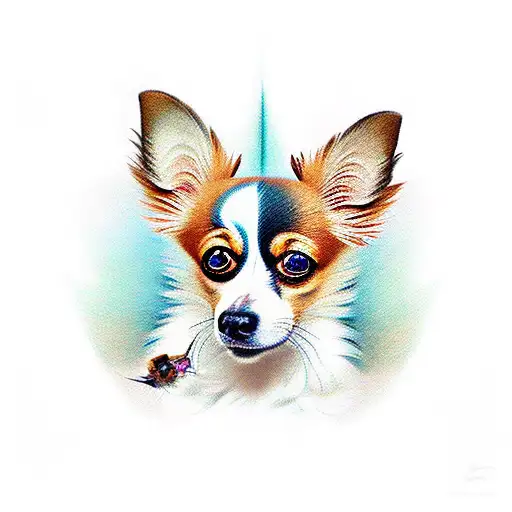 Papillon Chihuahuas Dog Butterfly Brown And White