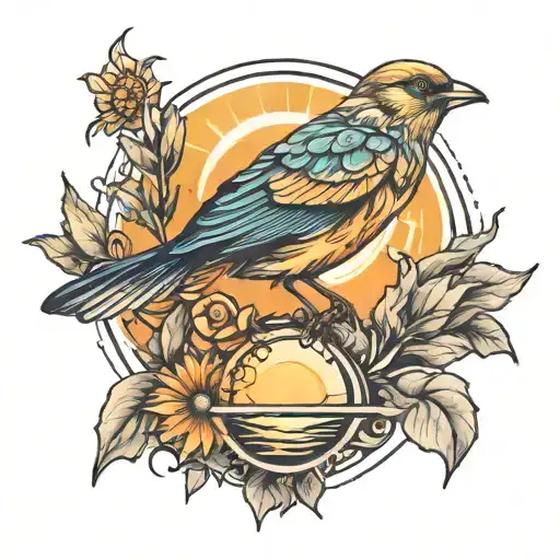 Bird And Sun