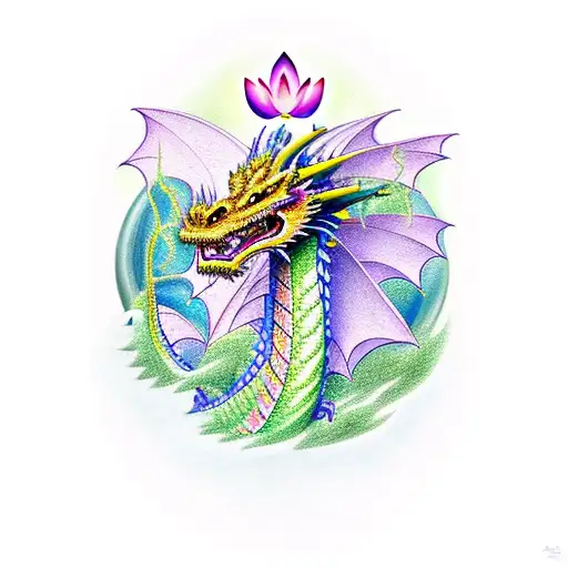 Dragon And Lotus