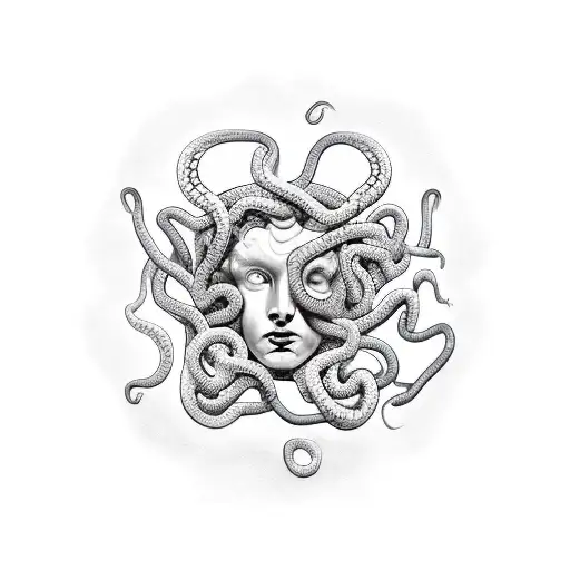 Medusa Head With Snakes
