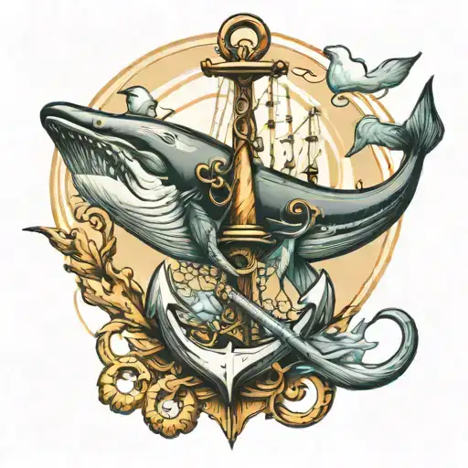 Anchor With A Whaling Theme