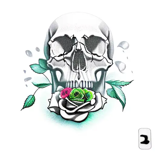 Skull With Roses