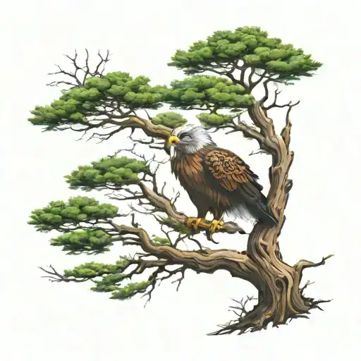 Cedar Tree With Eagle On It