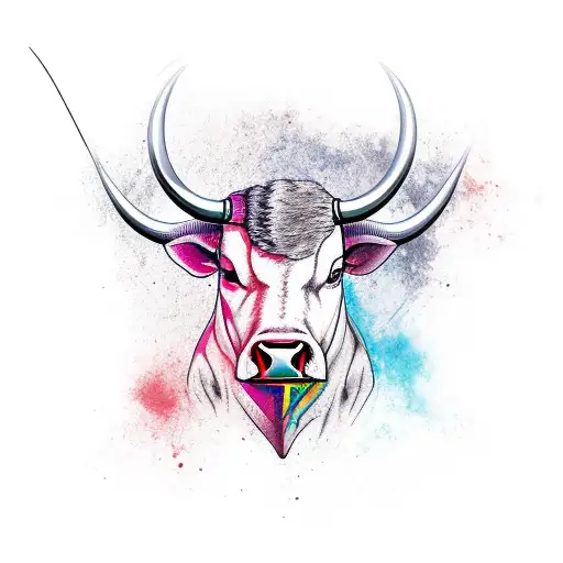 Turned Head Of A Bull