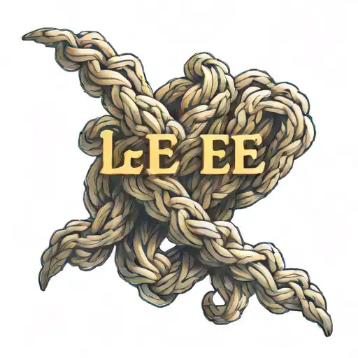 The Word 'Lee' Written Underneath An Image Of A Simple Knot