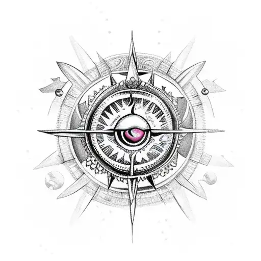 Sword Moon Sun Ring Stars Heart Compass