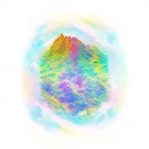 Galaxy Landscape With A Silhouette Of A Hiker