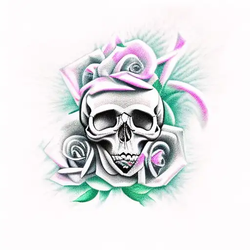 Rose Whit Skull