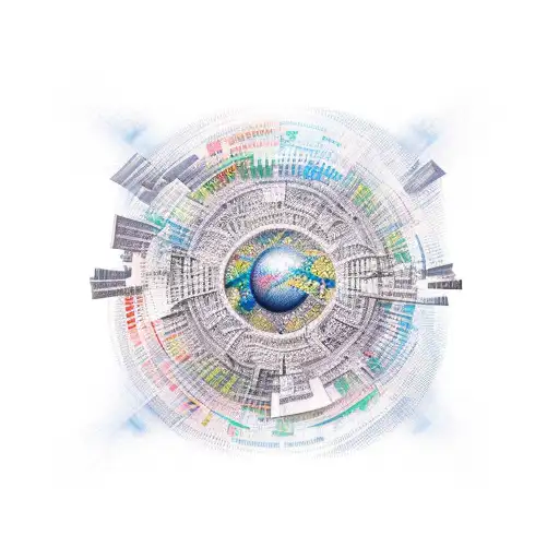 A Creative Combination Of Financial Charts And Mathematical Symbols