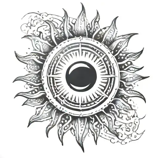 Black Sun Shining Without Face Made