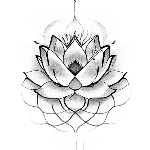 Lotus Flower Held By Hands
